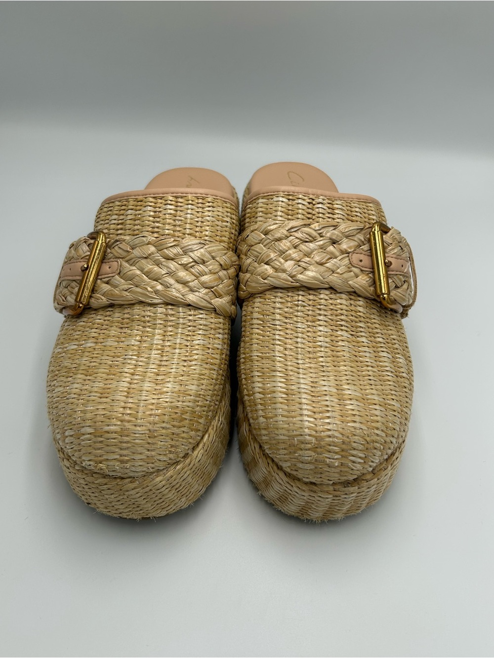 Circus By Sam Edelman Jacey Platform Raffia Clogs Shoes Size 9 Women’s - Picture 2 of 10